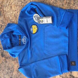 Size 2T-3T L&P Apparel NEW Blue Hoodie with Banana Patch